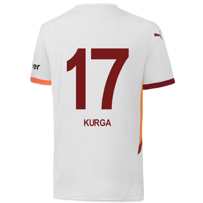 Danxen Niño Camiseta Handan Kurğa #17 Blanco Amarillo Rojo 2ª Equipación 2024/25 La Camisa México