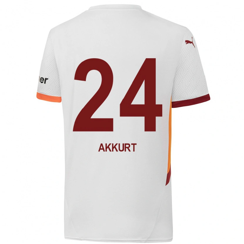 Danxen Niño Camiseta Arzu Akkurt #24 Blanco Amarillo Rojo 2ª Equipación 2024/25 La Camisa México