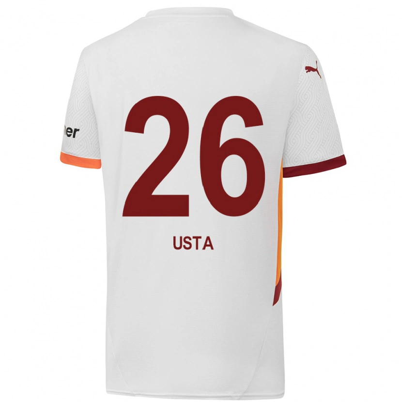 Danxen Niño Camiseta Alanur Usta #26 Blanco Amarillo Rojo 2ª Equipación 2024/25 La Camisa México