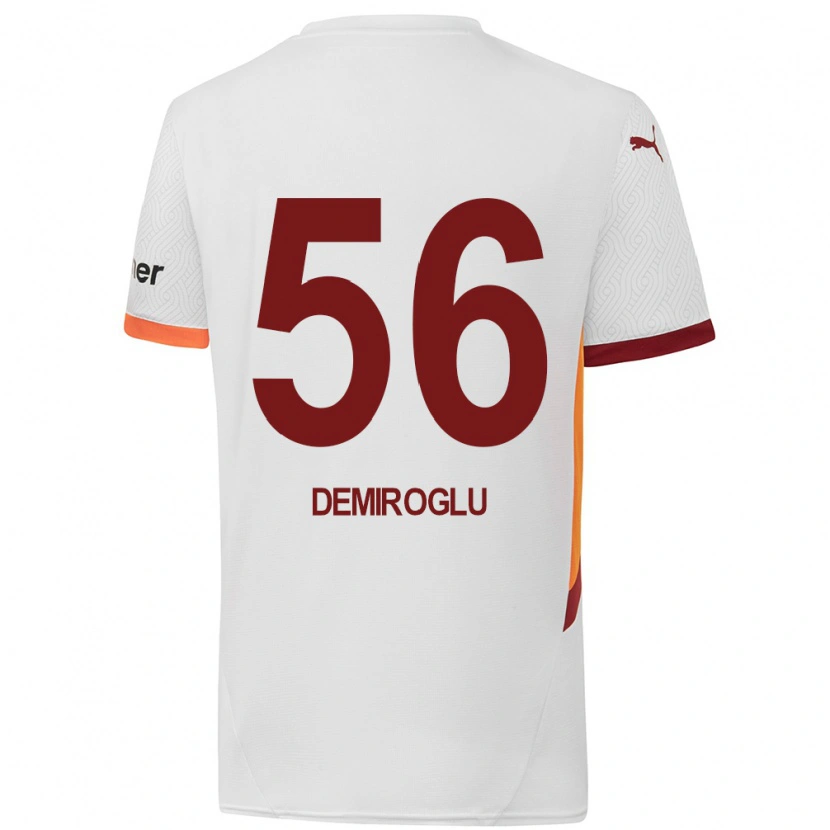 Danxen Niño Camiseta Baran Demiroğlu #56 Blanco Amarillo Rojo 2ª Equipación 2024/25 La Camisa México