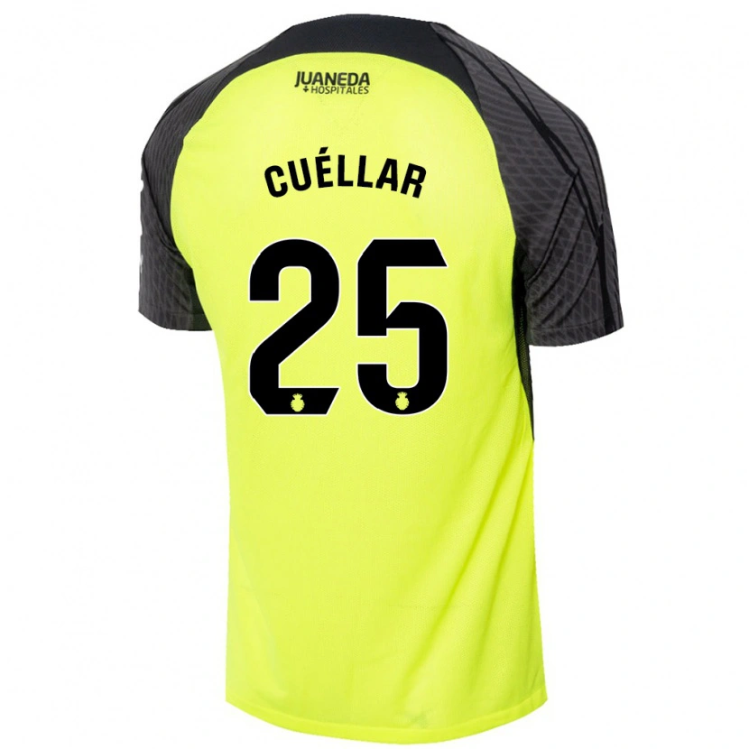 Danxen Niño Camiseta Iván Cuéllar #25 Verde Fluorescente Negro 2ª Equipación 2024/25 La Camisa México