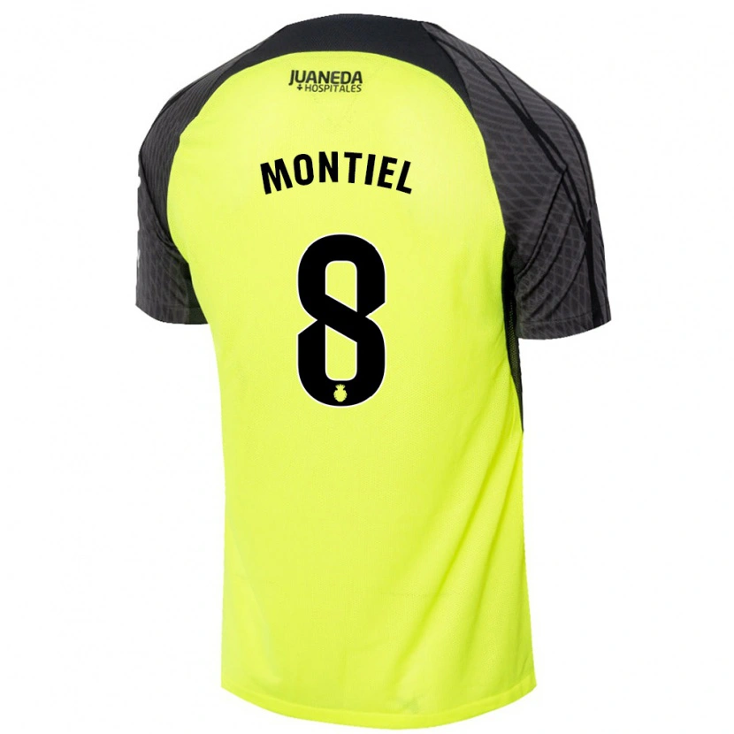 Danxen Niño Camiseta Luis Montiel #8 Verde Fluorescente Negro 2ª Equipación 2024/25 La Camisa México