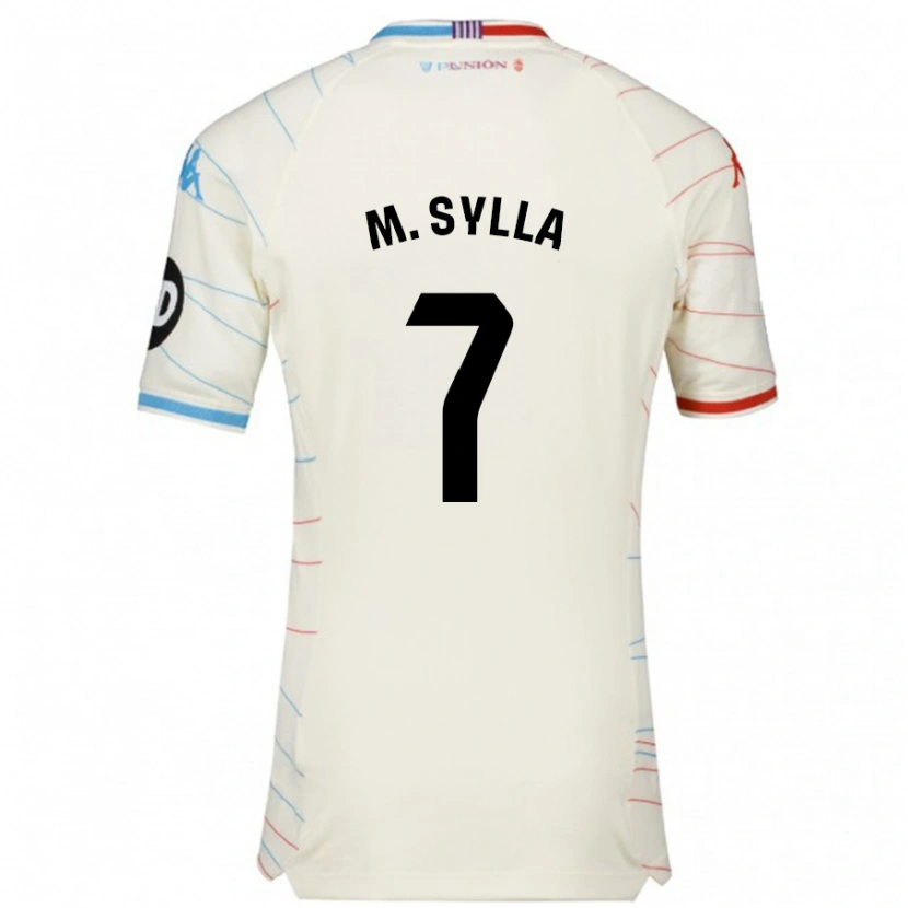 Danxen Niño Camiseta Mamadou Sylla #7 Blanco Rojo Azul 2ª Equipación 2024/25 La Camisa México