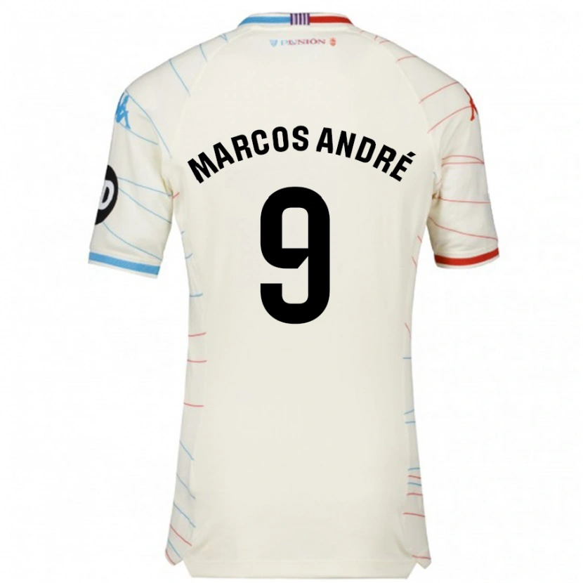 Danxen Niño Camiseta Marcos André #9 Blanco Rojo Azul 2ª Equipación 2024/25 La Camisa México