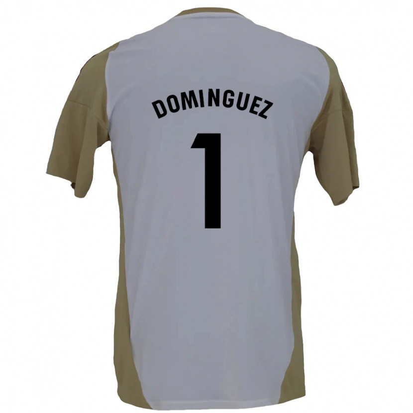 Danxen Niño Camiseta Iago Domínguez #1 Marrón Blanco 2ª Equipación 2024/25 La Camisa México