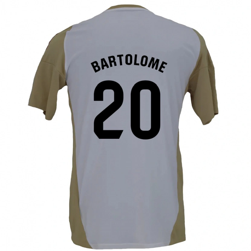Danxen Niño Camiseta Diego Bartolomé #20 Marrón Blanco 2ª Equipación 2024/25 La Camisa México