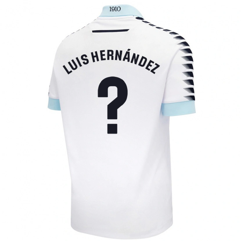 Danxen Niño Camiseta Luis Hernández #0 Blanco Azul 2ª Equipación 2024/25 La Camisa México