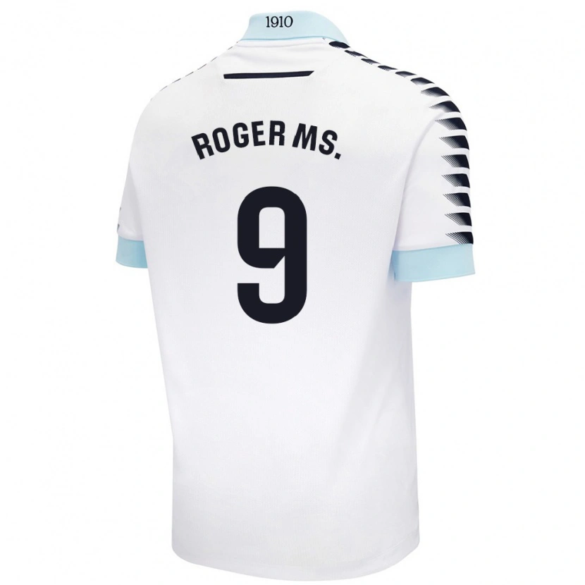 Danxen Niño Camiseta Roger Martí #9 Blanco Azul 2ª Equipación 2024/25 La Camisa México