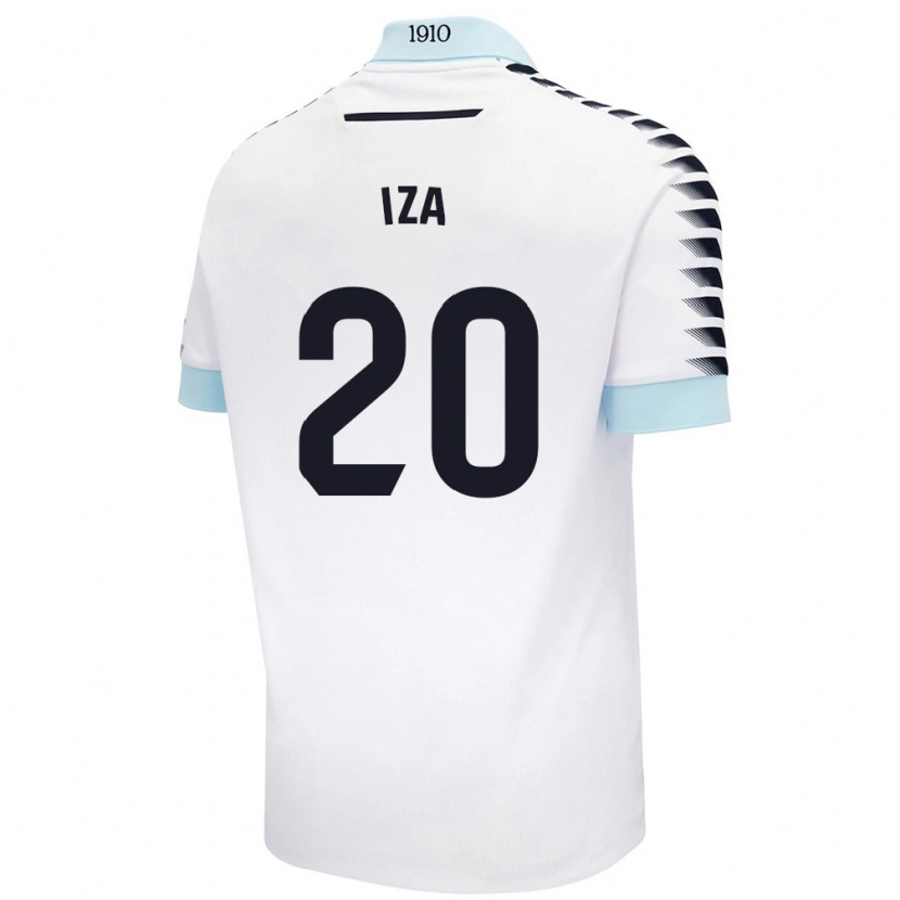 Danxen Niño Camiseta Iza Carcelén #20 Blanco Azul 2ª Equipación 2024/25 La Camisa México