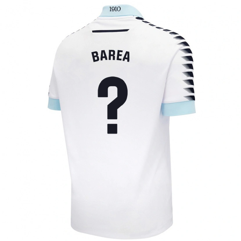 Danxen Niño Camiseta Pablo Barea #0 Blanco Azul 2ª Equipación 2024/25 La Camisa México