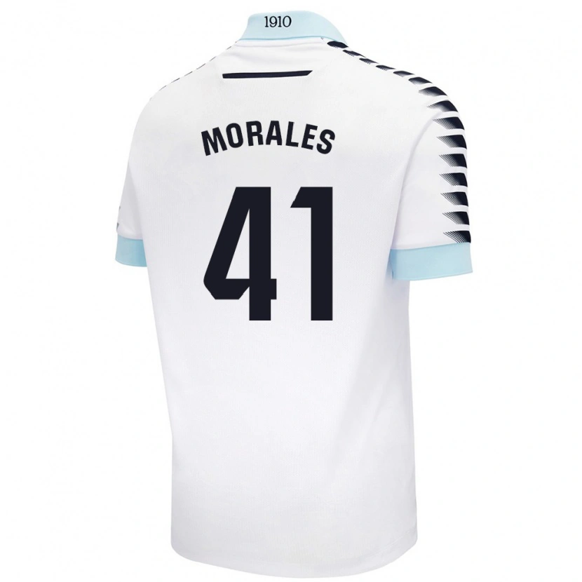 Danxen Niño Camiseta Luis Morales #41 Blanco Azul 2ª Equipación 2024/25 La Camisa México