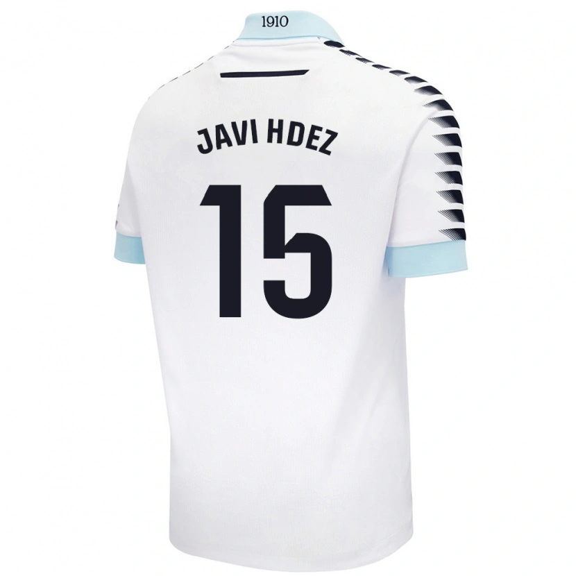 Danxen Niño Camiseta Javi Hernández #15 Blanco Azul 2ª Equipación 2024/25 La Camisa México
