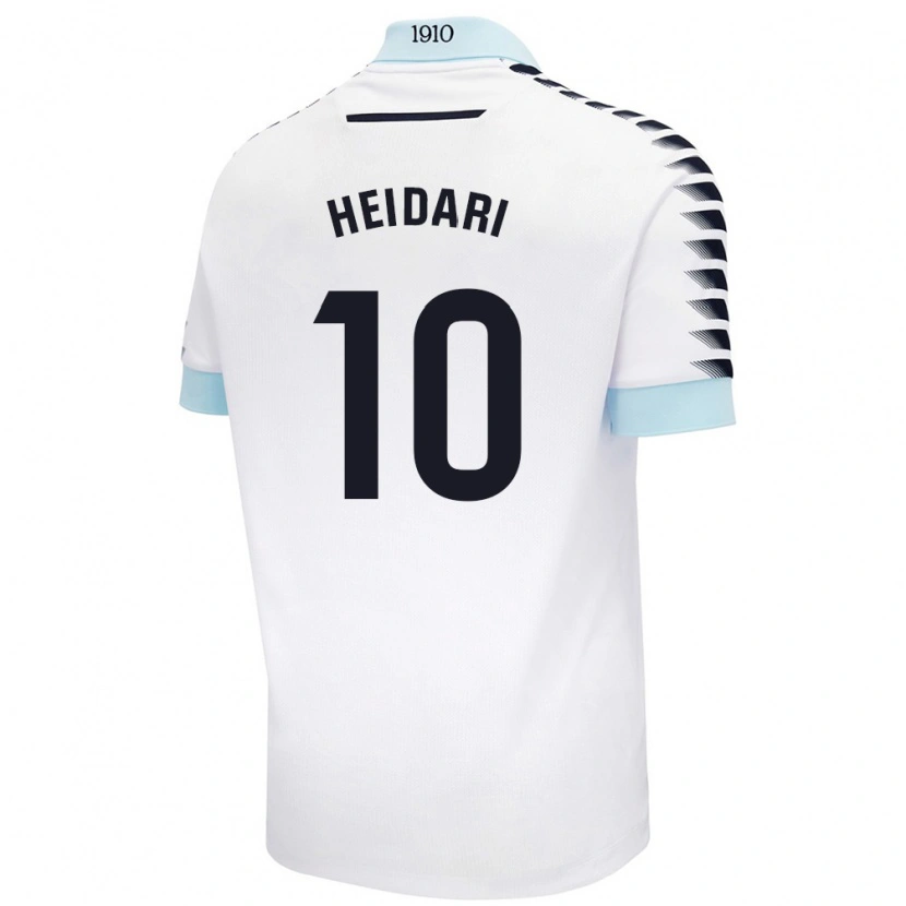 Danxen Niño Camiseta Arman Heidari #10 Blanco Azul 2ª Equipación 2024/25 La Camisa México