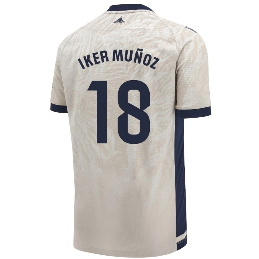 Danxen Niño Camiseta Iker Muñoz #18 Gris Claro 2ª Equipación 2024/25 La Camisa México