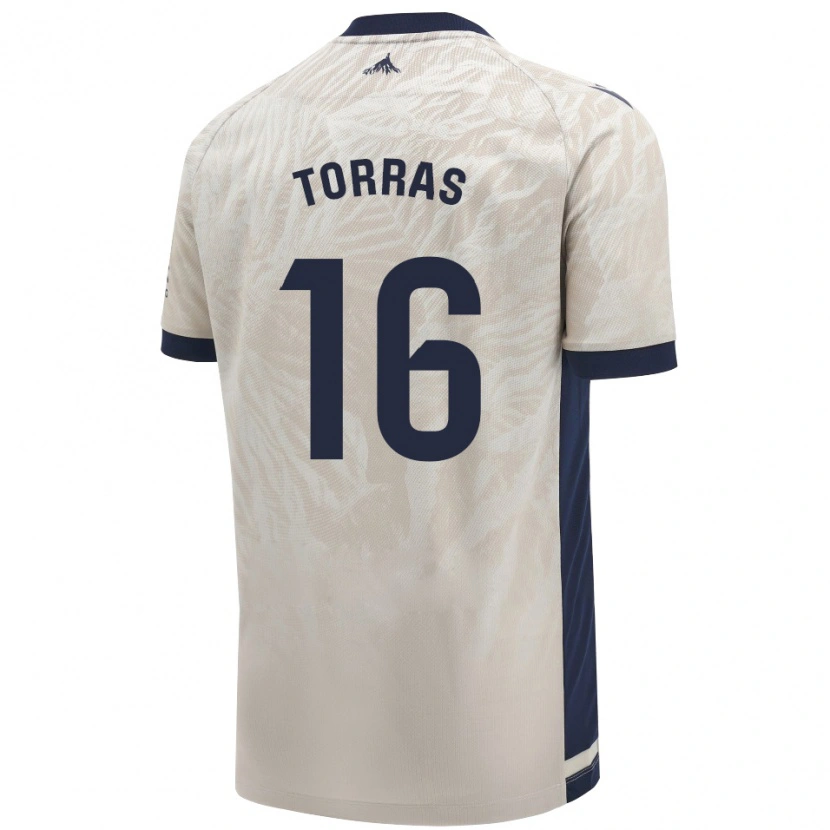 Danxen Niño Camiseta Mar Torrás De Fortuny #16 Gris Claro 2ª Equipación 2024/25 La Camisa México