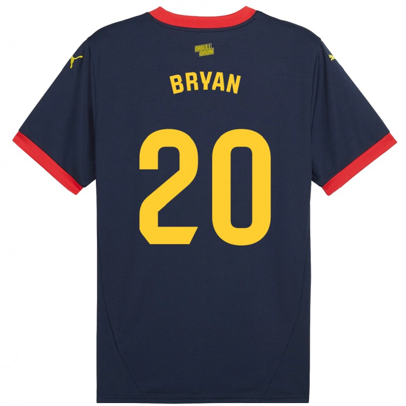 Danxen Niño Camiseta Bryan Gil #20 Azul Marino Rojo 2ª Equipación 2024/25 La Camisa México