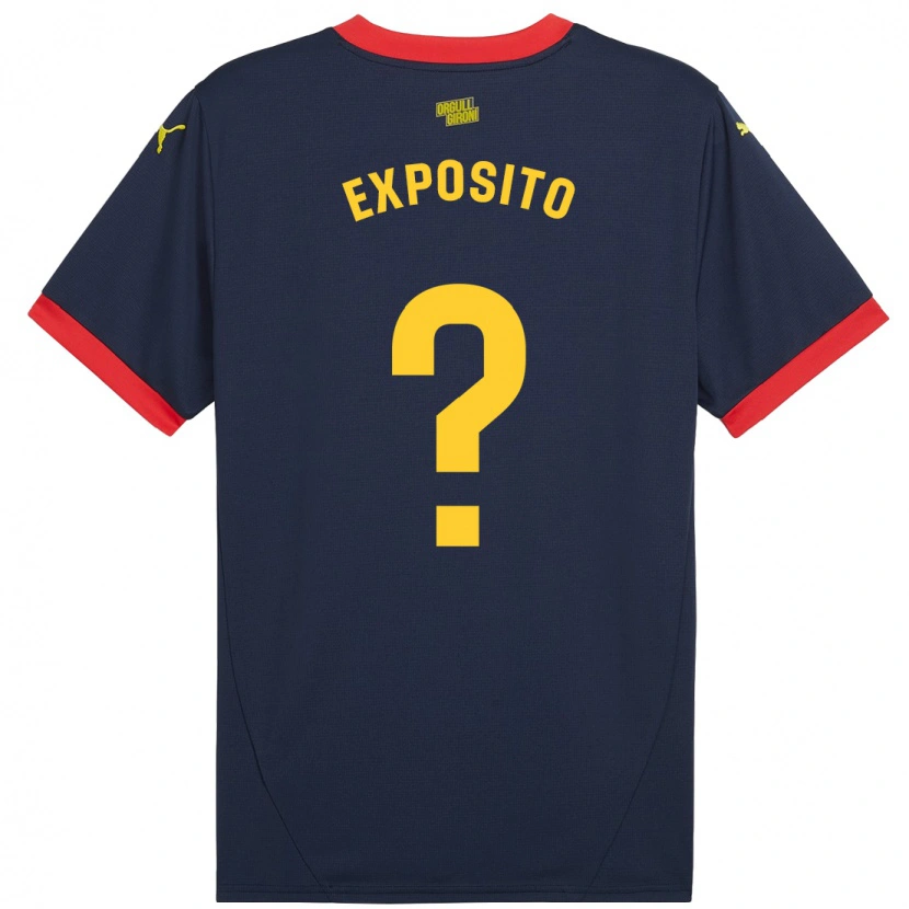 Danxen Niño Camiseta Samu Expósito #0 Azul Marino Rojo 2ª Equipación 2024/25 La Camisa México