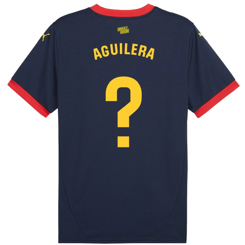 Danxen Niño Camiseta Oriol Aguilera #0 Azul Marino Rojo 2ª Equipación 2024/25 La Camisa México