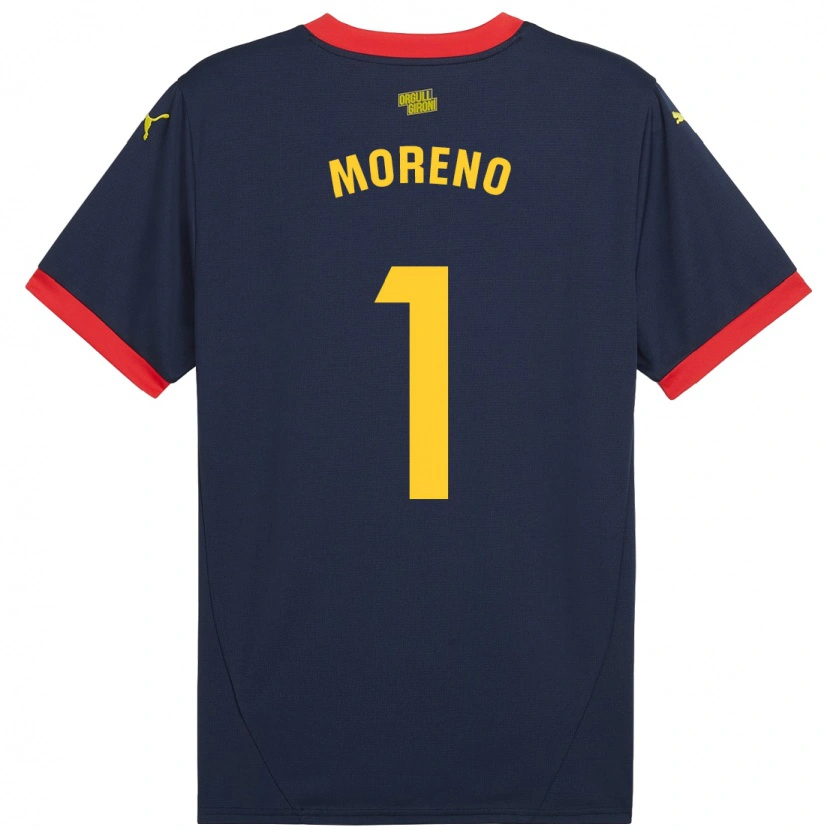 Danxen Niño Camiseta Gerard Moreno #1 Azul Marino Rojo 2ª Equipación 2024/25 La Camisa México