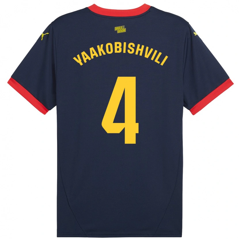 Danxen Niño Camiseta Antal Yaakobishvili #4 Azul Marino Rojo 2ª Equipación 2024/25 La Camisa México