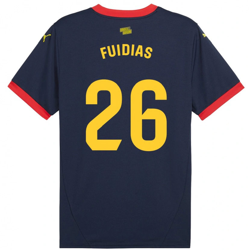 Danxen Niño Camiseta Toni Fuidias #26 Azul Marino Rojo 2ª Equipación 2024/25 La Camisa México