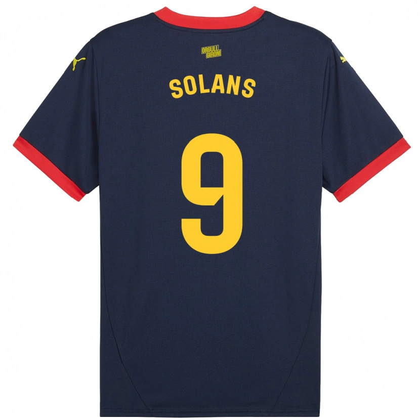 Danxen Niño Camiseta Sergi Solans #9 Azul Marino Rojo 2ª Equipación 2024/25 La Camisa México