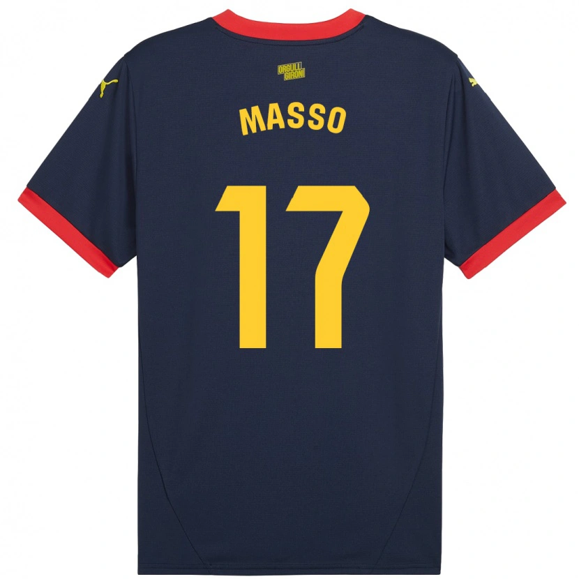Danxen Niño Camiseta Ainoa Massó #17 Azul Marino Rojo 2ª Equipación 2024/25 La Camisa México