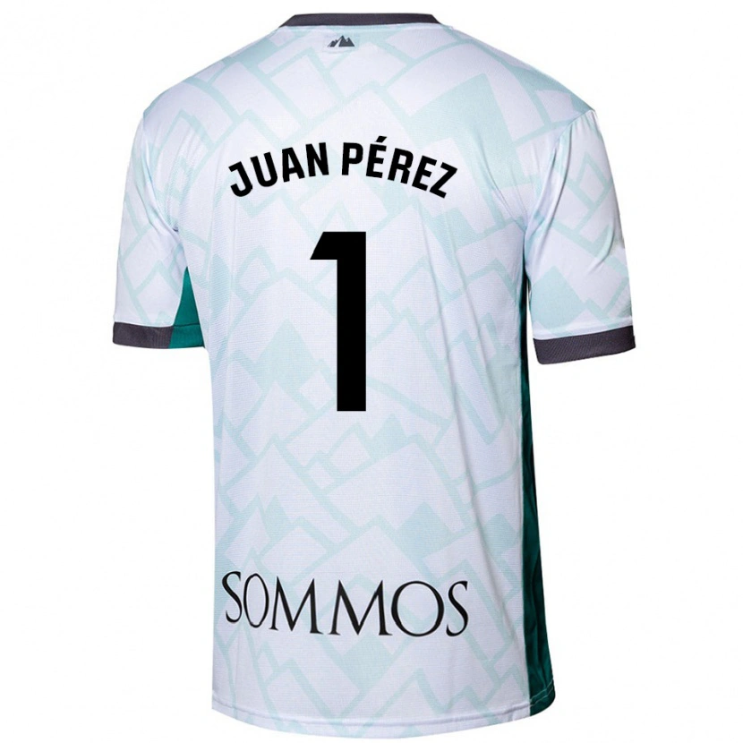 Danxen Niño Camiseta Juan Pérez #1 Blanco Verde 2ª Equipación 2024/25 La Camisa México