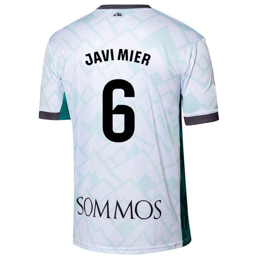 Danxen Niño Camiseta Javi Mier #6 Blanco Verde 2ª Equipación 2024/25 La Camisa México