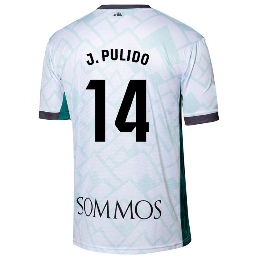 Danxen Niño Camiseta Jorge Pulido #14 Blanco Verde 2ª Equipación 2024/25 La Camisa México