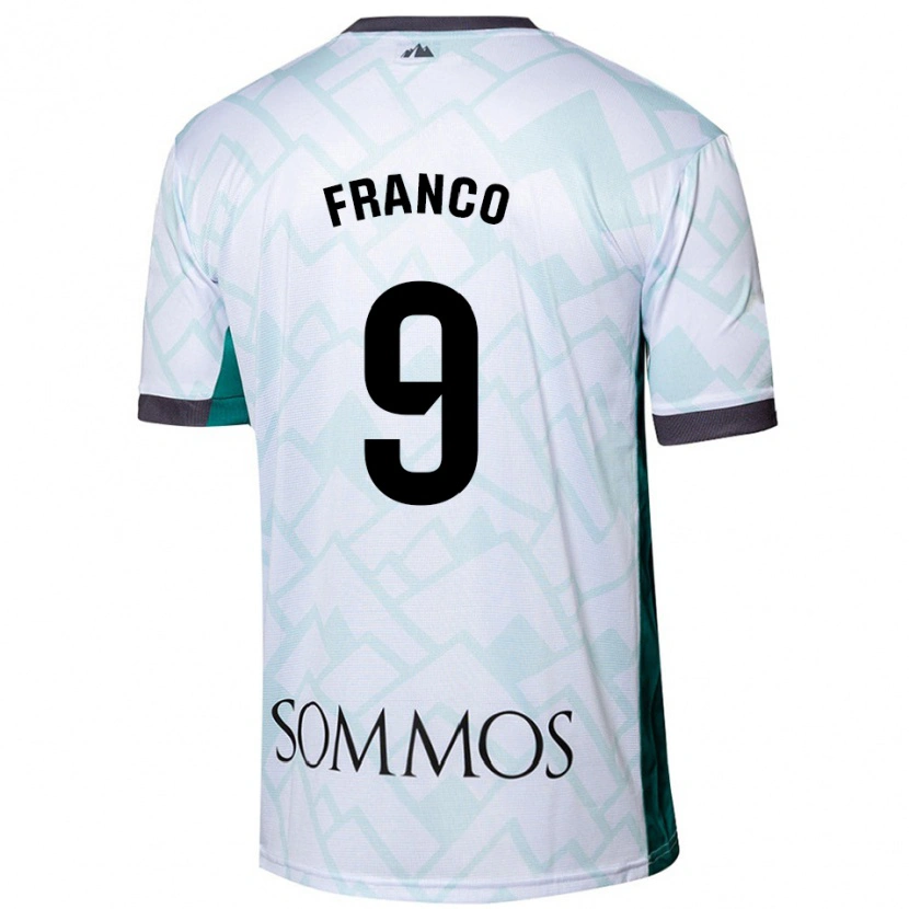 Danxen Niño Camiseta Santi Franco #9 Blanco Verde 2ª Equipación 2024/25 La Camisa México