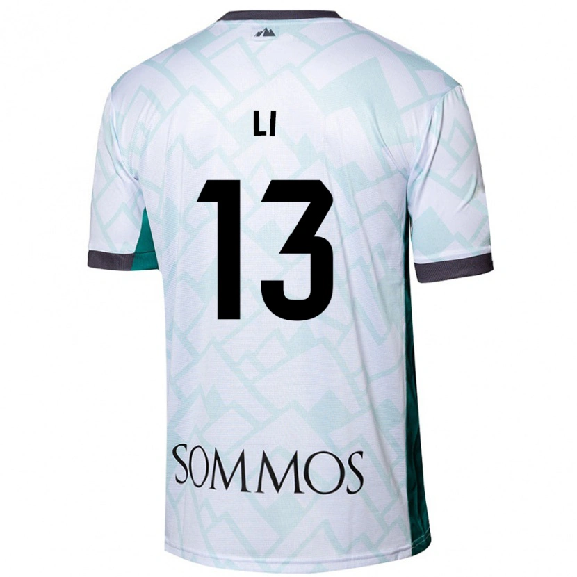 Danxen Niño Camiseta Changyi Li #13 Blanco Verde 2ª Equipación 2024/25 La Camisa México