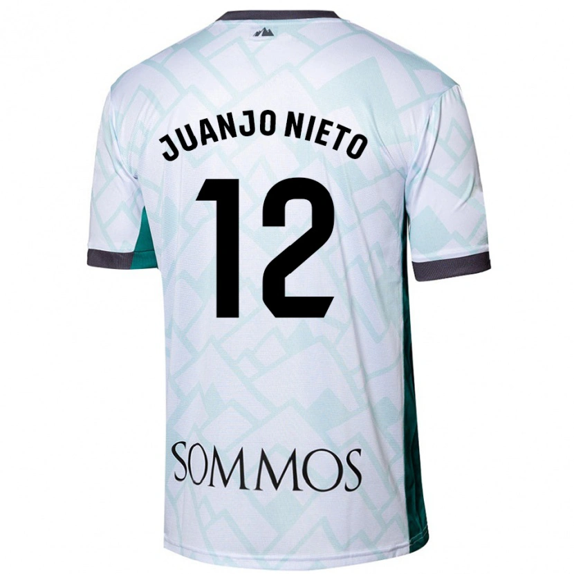 Danxen Niño Camiseta Juanjo Nieto #12 Blanco Verde 2ª Equipación 2024/25 La Camisa México