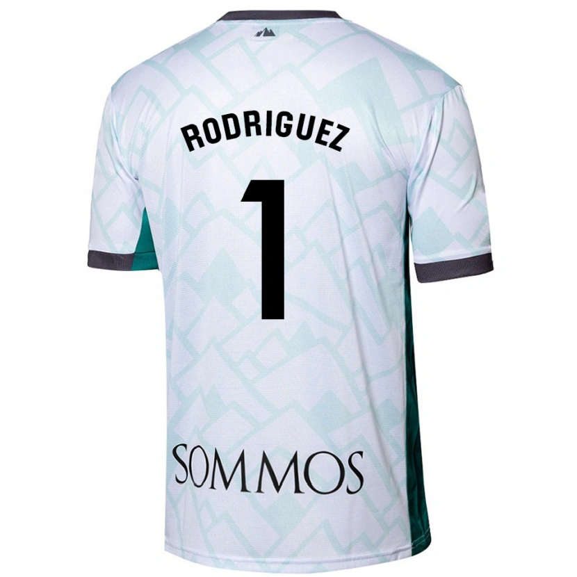Danxen Niño Camiseta Nuria Rodríguez #1 Blanco Verde 2ª Equipación 2024/25 La Camisa México