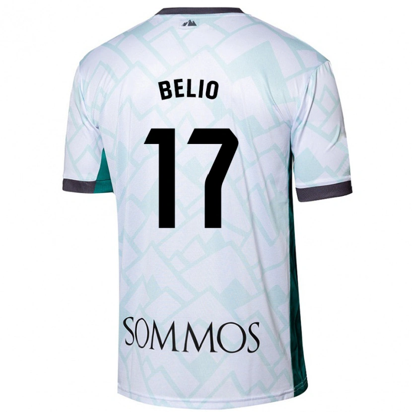 Danxen Niño Camiseta Marta Belio #17 Blanco Verde 2ª Equipación 2024/25 La Camisa México
