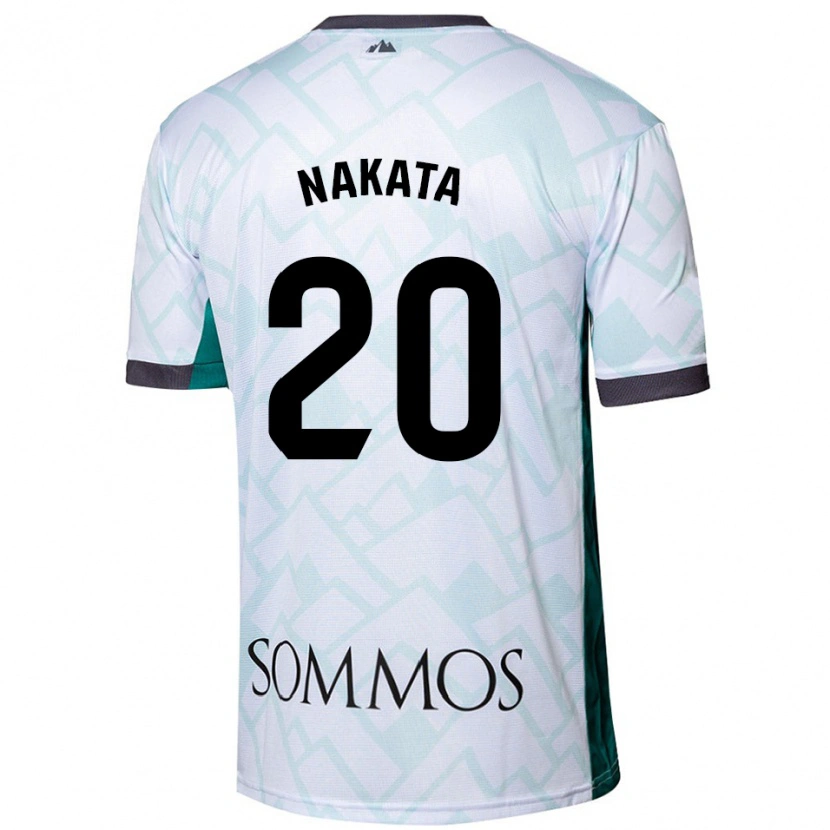 Danxen Niño Camiseta Yuki Nakata #20 Blanco Verde 2ª Equipación 2024/25 La Camisa México