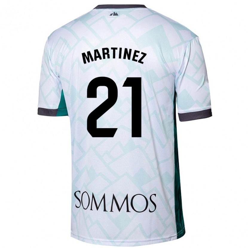 Danxen Niño Camiseta Alejandra Martínez #21 Blanco Verde 2ª Equipación 2024/25 La Camisa México