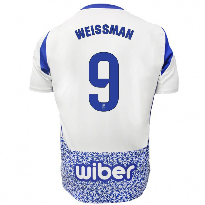 Danxen Niño Camiseta Shon Weissman #9 Blanco Azul 2ª Equipación 2024/25 La Camisa México