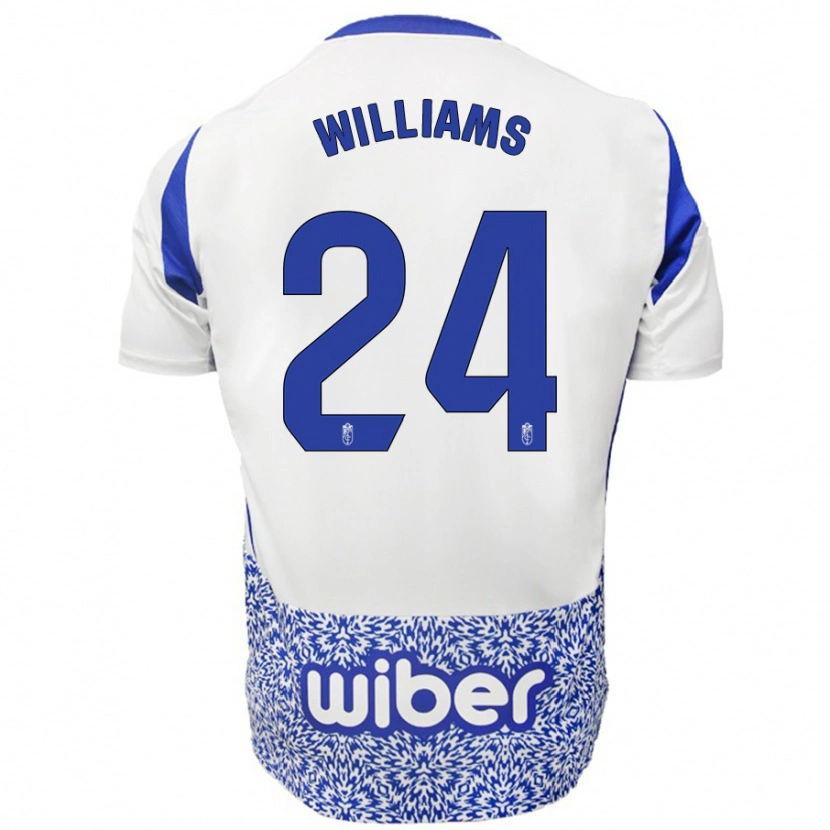 Danxen Niño Camiseta Loïc Williams #24 Blanco Azul 2ª Equipación 2024/25 La Camisa México