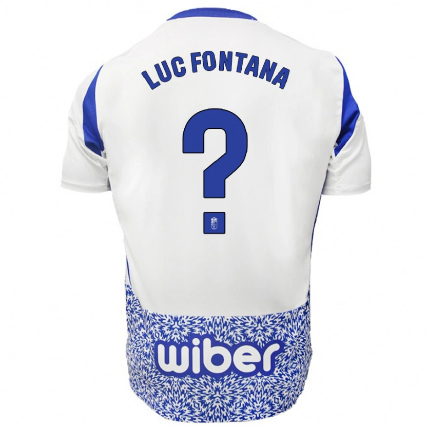 Danxen Niño Camiseta Jean Luc Fontana #0 Blanco Azul 2ª Equipación 2024/25 La Camisa México