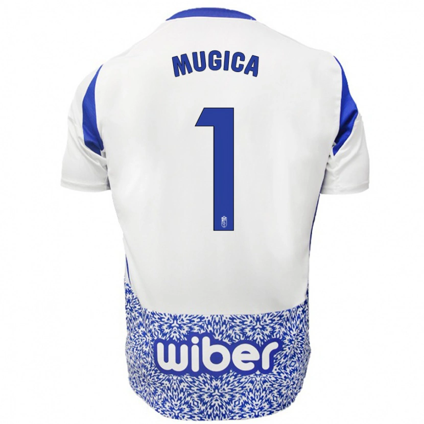Danxen Niño Camiseta Juan Múgica #1 Blanco Azul 2ª Equipación 2024/25 La Camisa México