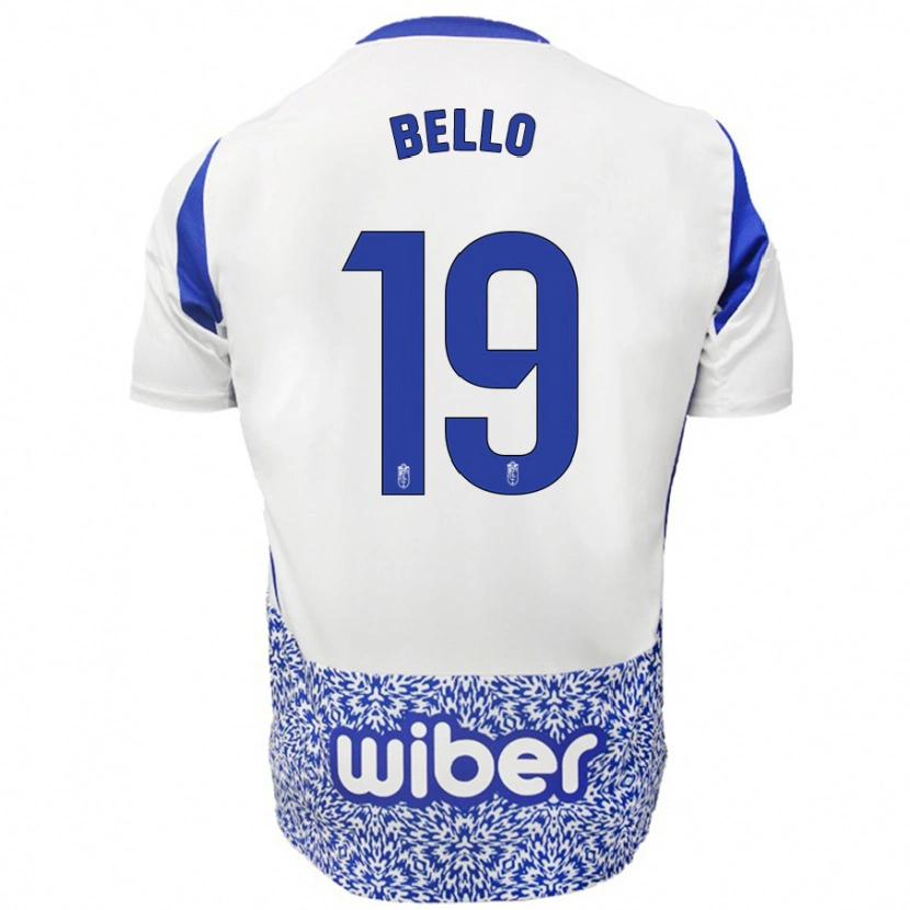 Danxen Niño Camiseta Eghosa Bello #19 Blanco Azul 2ª Equipación 2024/25 La Camisa México