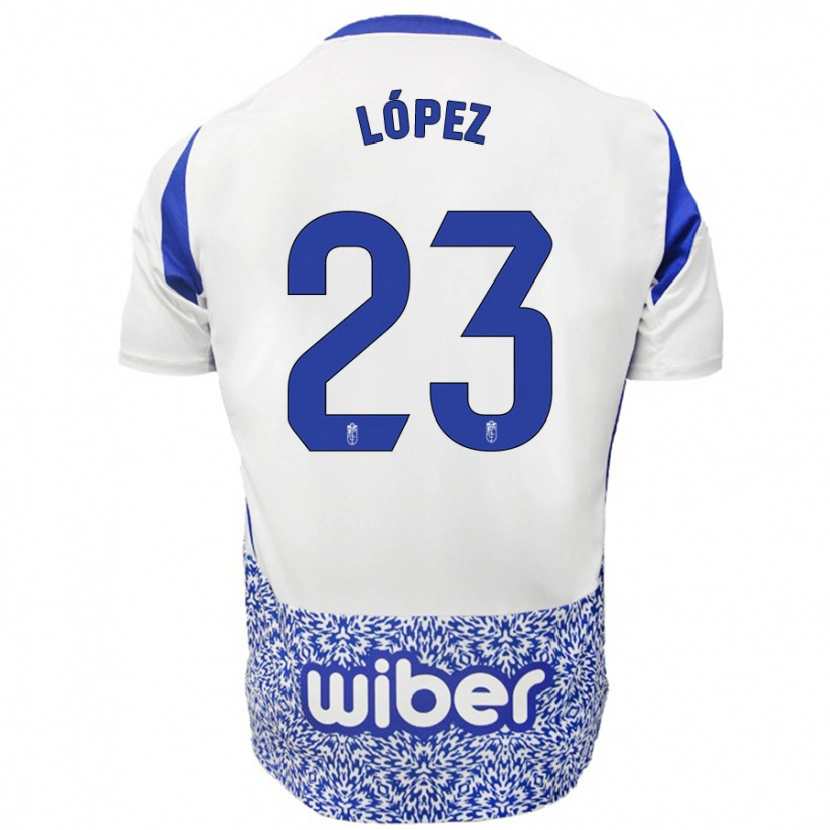 Danxen Niño Camiseta Diego López #23 Blanco Azul 2ª Equipación 2024/25 La Camisa México