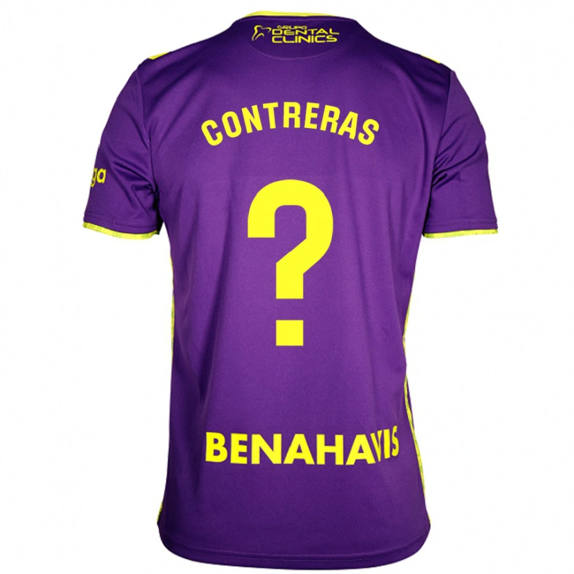 Danxen Niño Camiseta Ale Contreras #0 Púrpura Amarillo 2ª Equipación 2024/25 La Camisa México