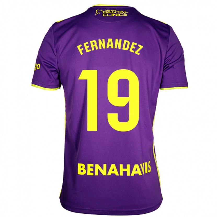 Danxen Niño Camiseta Raúl Fernández #19 Púrpura Amarillo 2ª Equipación 2024/25 La Camisa México