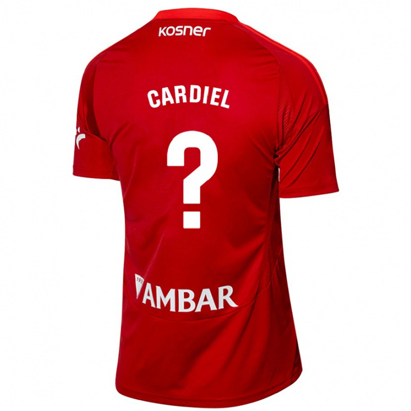 Danxen Niño Camiseta Manu Cardiel #0 Blanco Azul 2ª Equipación 2024/25 La Camisa México