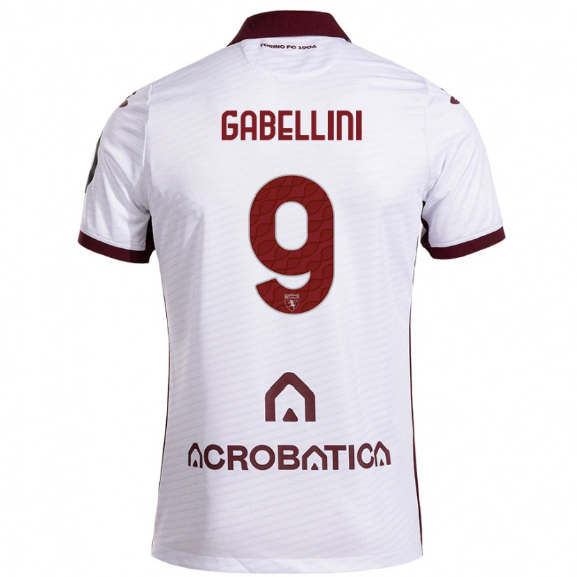 Danxen Niño Camiseta Tommaso Gabellini #9 Blanco Granate 2ª Equipación 2024/25 La Camisa México
