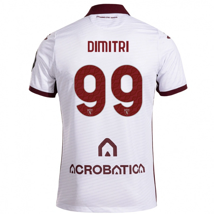 Danxen Niño Camiseta Matteo Dimitri #99 Blanco Granate 2ª Equipación 2024/25 La Camisa México