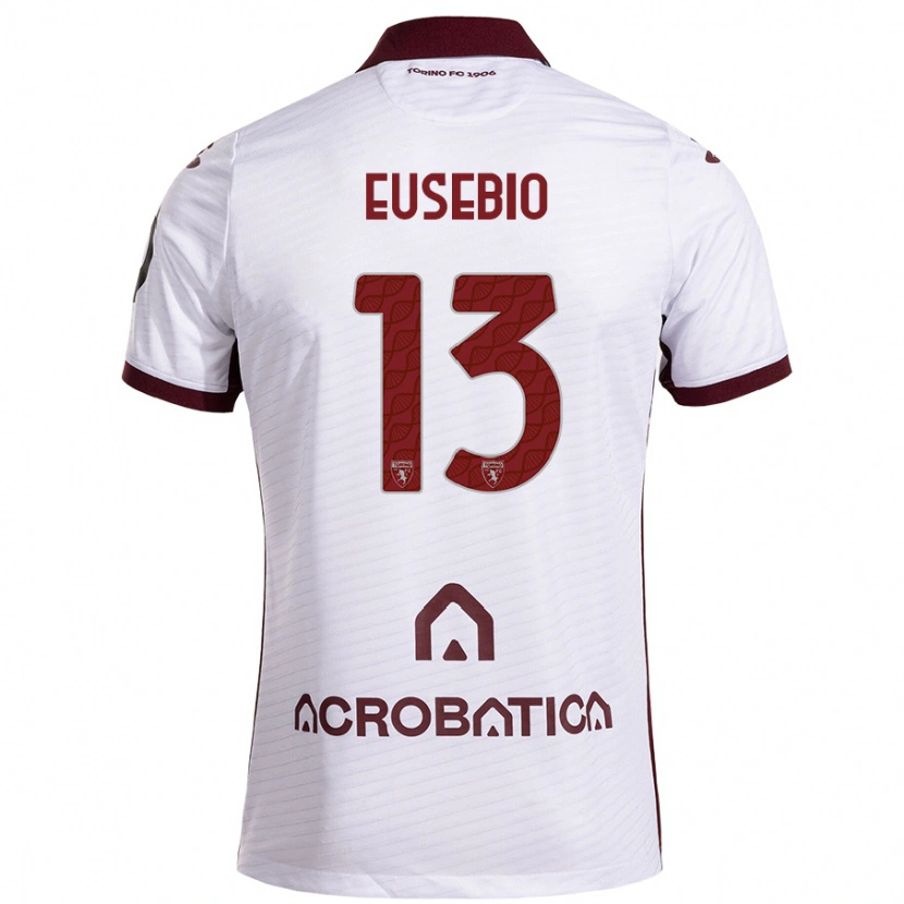 Danxen Niño Camiseta Chiara Eusebio #13 Blanco Granate 2ª Equipación 2024/25 La Camisa México