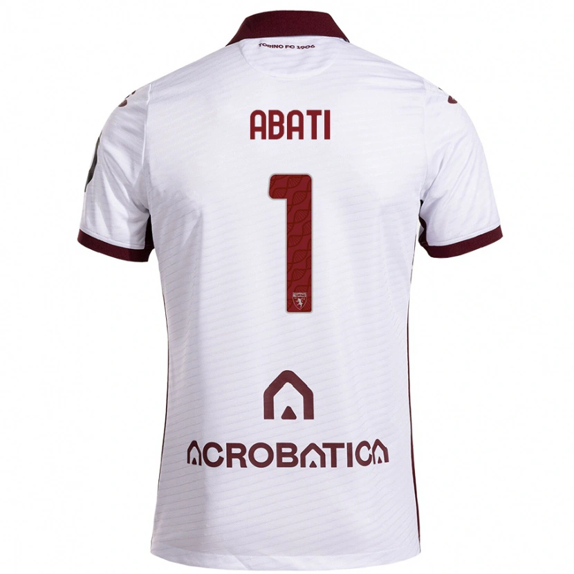 Danxen Niño Camiseta Lorenzo Abati #1 Blanco Granate 2ª Equipación 2024/25 La Camisa México